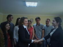 რექტორის შეხვედრა სტიპენდიატებთან რექტორის შეხვედრა სტიპენდიატებთან