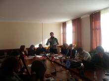 დემოკრატია და მოქალაქეობის კურსის სტუდენტები(პროექტების პრეზენტაცია)