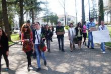 სტუდენტთა აქცია ბზობის დღესასწაულზე